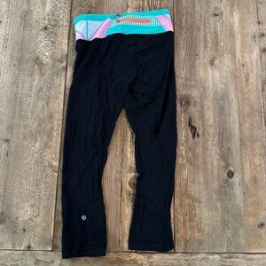 Lululemon Cropped Leggings Neon Band Pocket - Women's 4